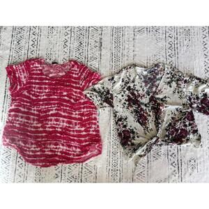 Torrid Tie-Dye Pink Short Sleeve Top Size 3